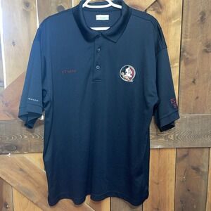 Columbia PFG Omni Shade Men's L Florida State Vented FSU Seminoles Polo Shirt